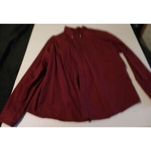 Dockers Button Up Shirt Mens Sz 2XL Red Wrinkle Free Long Sleeve Casual Shirt